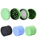 Wholesale 63mm 2.5" matte herb grinder weed grinder 4 parts classic style herb crusher custom logo smoking accessories